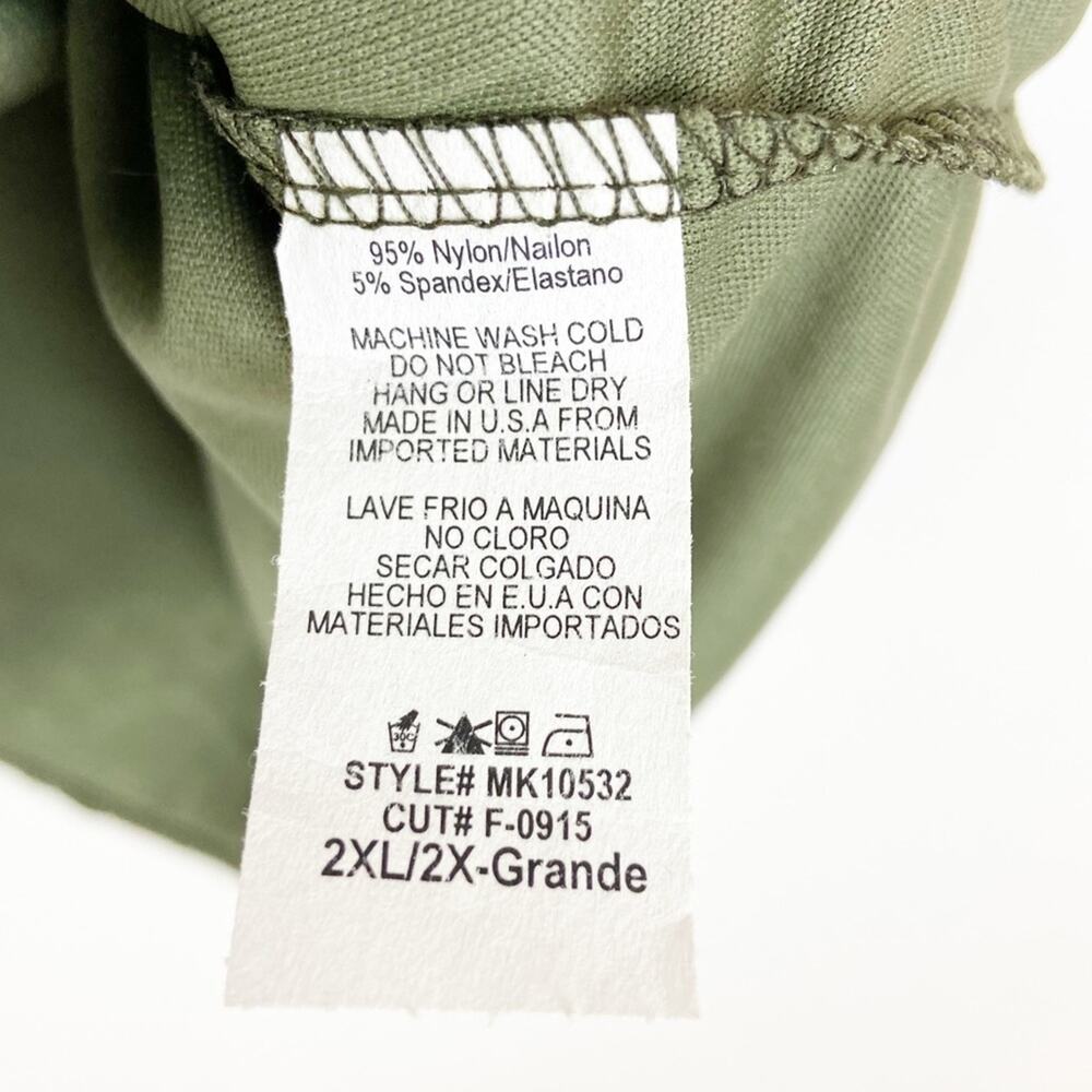 Yellowberry by Mikarose Green Lace Overlay Top 2XL - Picture 5 of 5